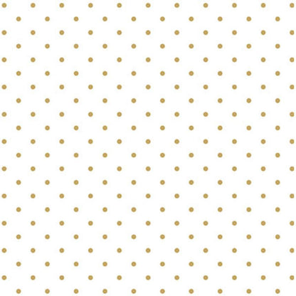 Papel Scrapbook Hot Stamping Litoarte SH30-009 Poá Dourado e Branco 30x30cm - Palácio da Arte