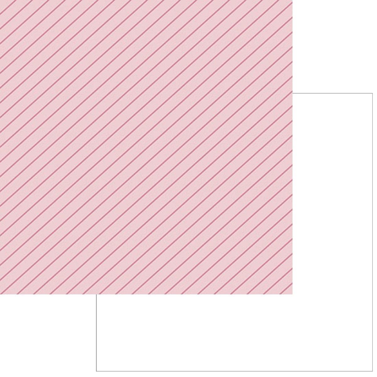 Papel Scrapbook Hot Stamping Litoarte SH30-019 Listras Diagonais Rosa 30x30cm - Palácio da Arte