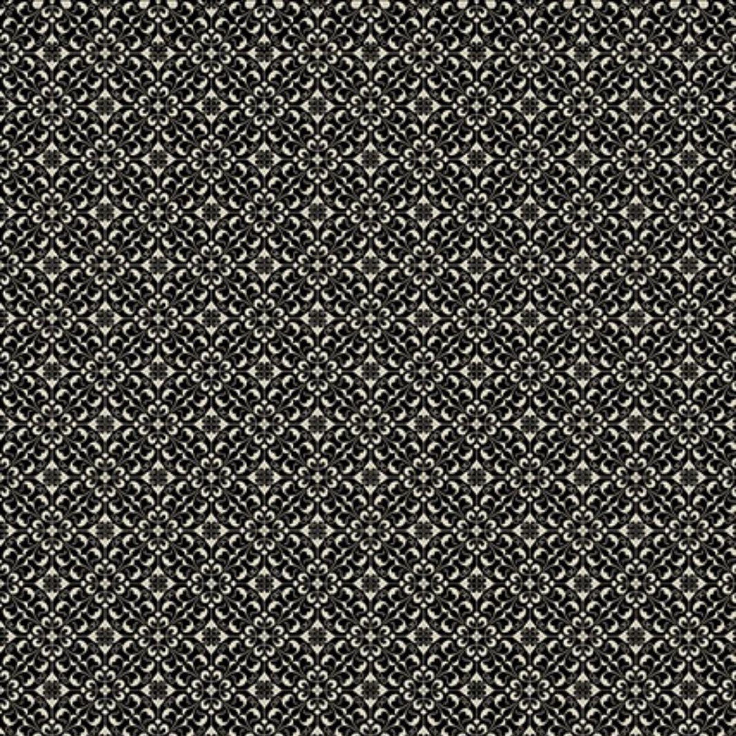 Papel Scrapbook Hot Stamping Litoarte SH30-034 Renda Prata e Fundo Preto 30x30cm - Palácio da Arte