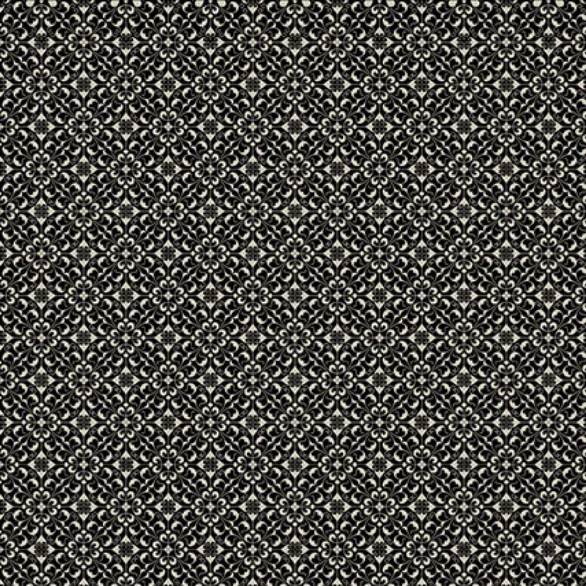 Papel Scrapbook Hot Stamping Litoarte SH30-034 Renda Prata e Fundo Preto 30x30cm - Palácio da Arte