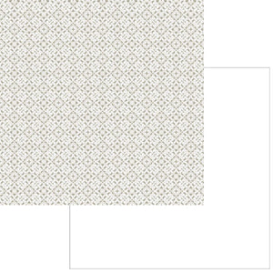 Papel Scrapbook Hot Stamping Litoarte SH30-035 Renda Prata e Fundo Branco 30x30cm - Palácio da Arte