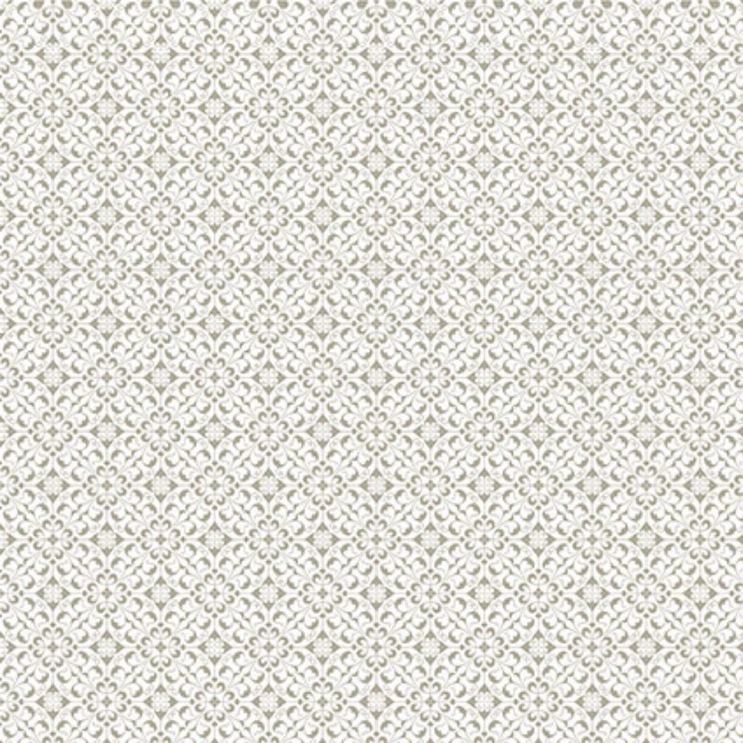 Papel Scrapbook Hot Stamping Litoarte SH30-035 Renda Prata e Fundo Branco 30x30cm - Palácio da Arte