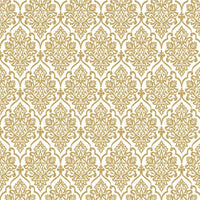 Papel Scrapbook Hot Stamping Litoarte SH30-036 Floral Dourado e Fundo Branco 30x30cm - Palácio da Arte