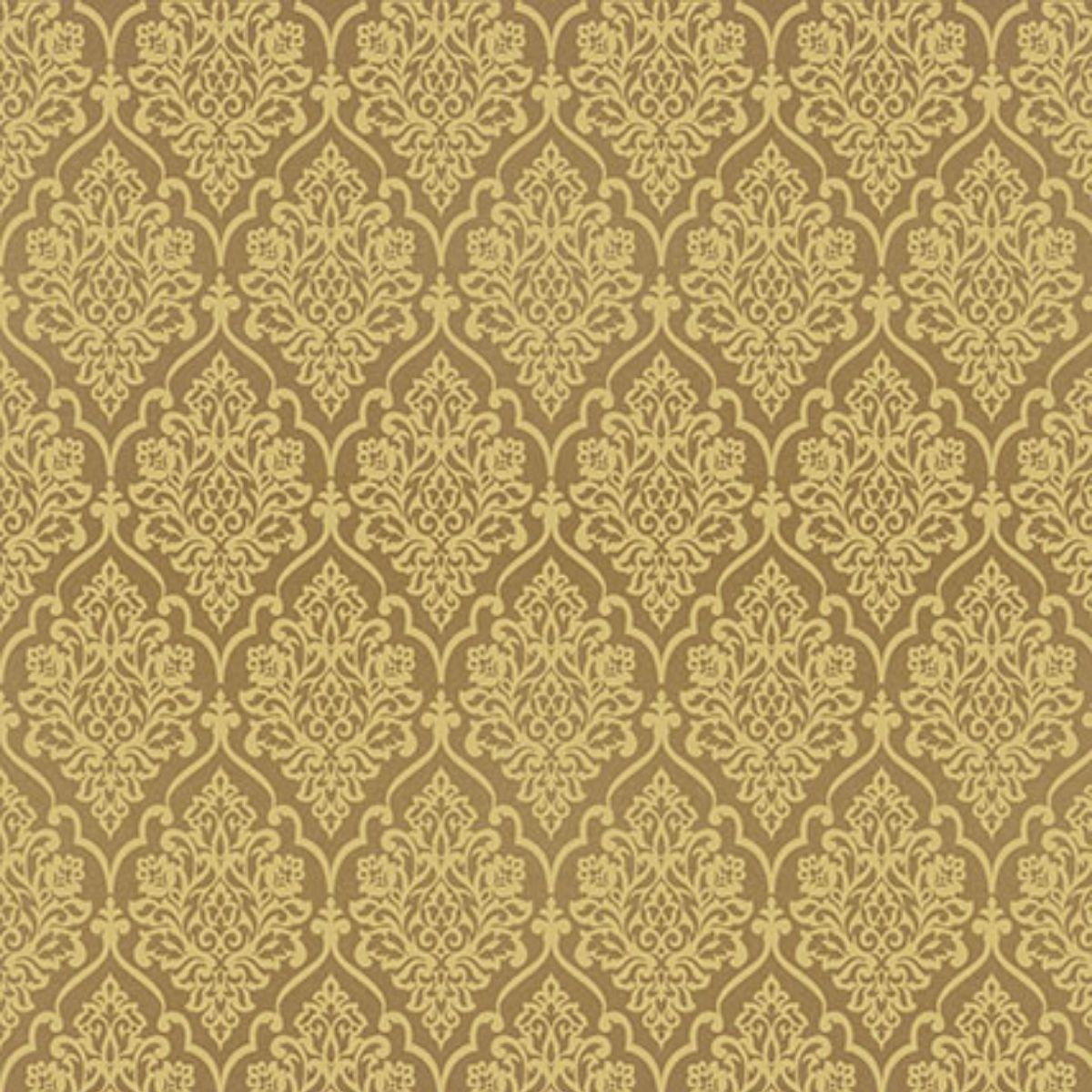 Papel Scrapbook Hot Stamping Litoarte SH30-037 Floral Dourado e Fundo Marrom 30x30cm - Palácio da Arte