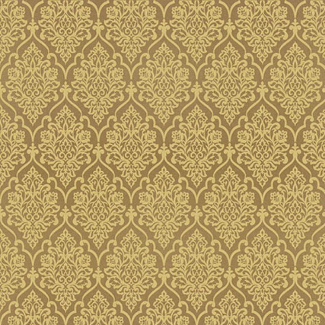Papel Scrapbook Hot Stamping Litoarte SH30-037 Floral Dourado e Fundo Marrom 30x30cm - Palácio da Arte