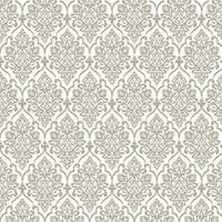 Papel Scrapbook Hot Stamping Litoarte SH30-041 Floral Prata e Fundo Branco 30x30cm - Palácio da Arte