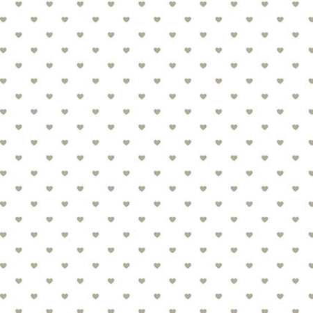 Papel Scrapbook Hot Stamping Litoarte SH30-049 Corações Prata e Fundo Branco 30x30cm - Palácio da Arte