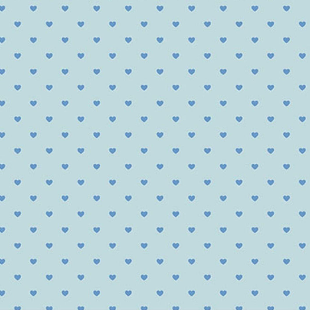 Papel Scrapbook Hot Stamping Litoarte SH30-051 Corações Azul 30x30cm - Palácio da Arte