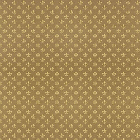 Papel Scrapbook Hot Stamping Litoarte SH30-053 Flor de Lis Dourado e Fundo Marrom 30x30cm - Palácio da Arte