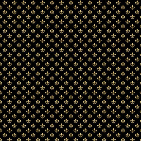 Papel Scrapbook Hot Stamping Litoarte SH30-054 Flor de Lis Dourado e Fundo Preto 30x30cm - Palácio da Arte