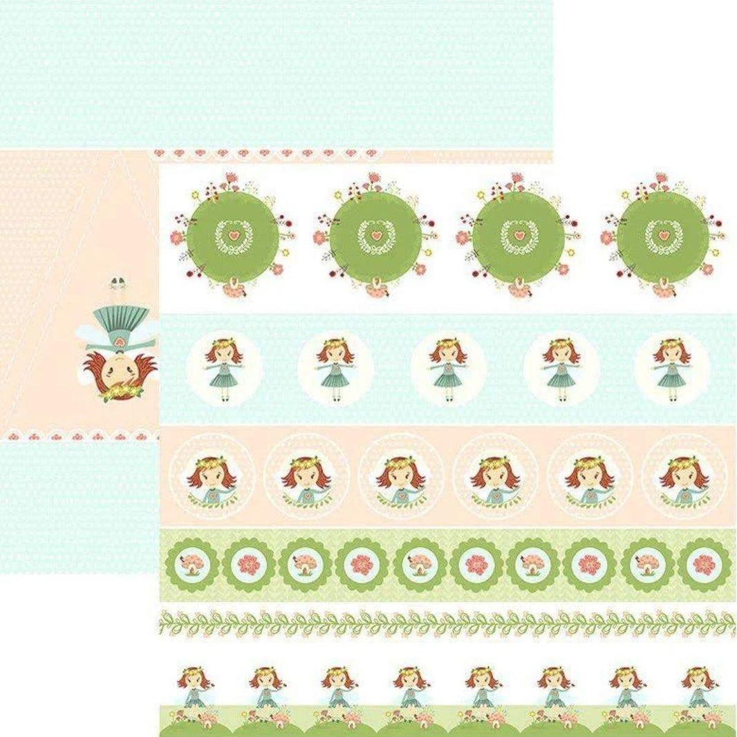 Papel Scrapbook Jardim das Fadas Tags e Bandeirolas SDF594 Toke e Crie - Palácio da Arte