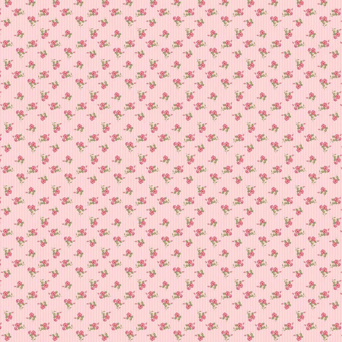 Papel Scrapbook Litoarte SBB-004 Flores Pink 30,5x30,5cm - Palácio da Arte
