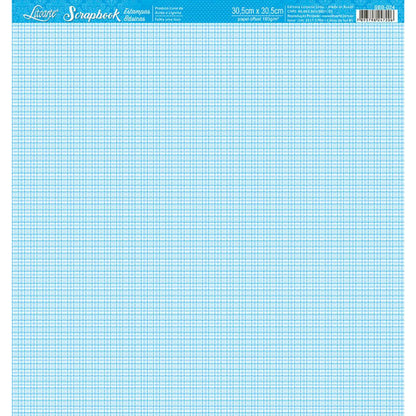 Papel Scrapbook Litoarte SBB-024 Xadrez Azul 30,5x30,5cm - Palácio da Arte