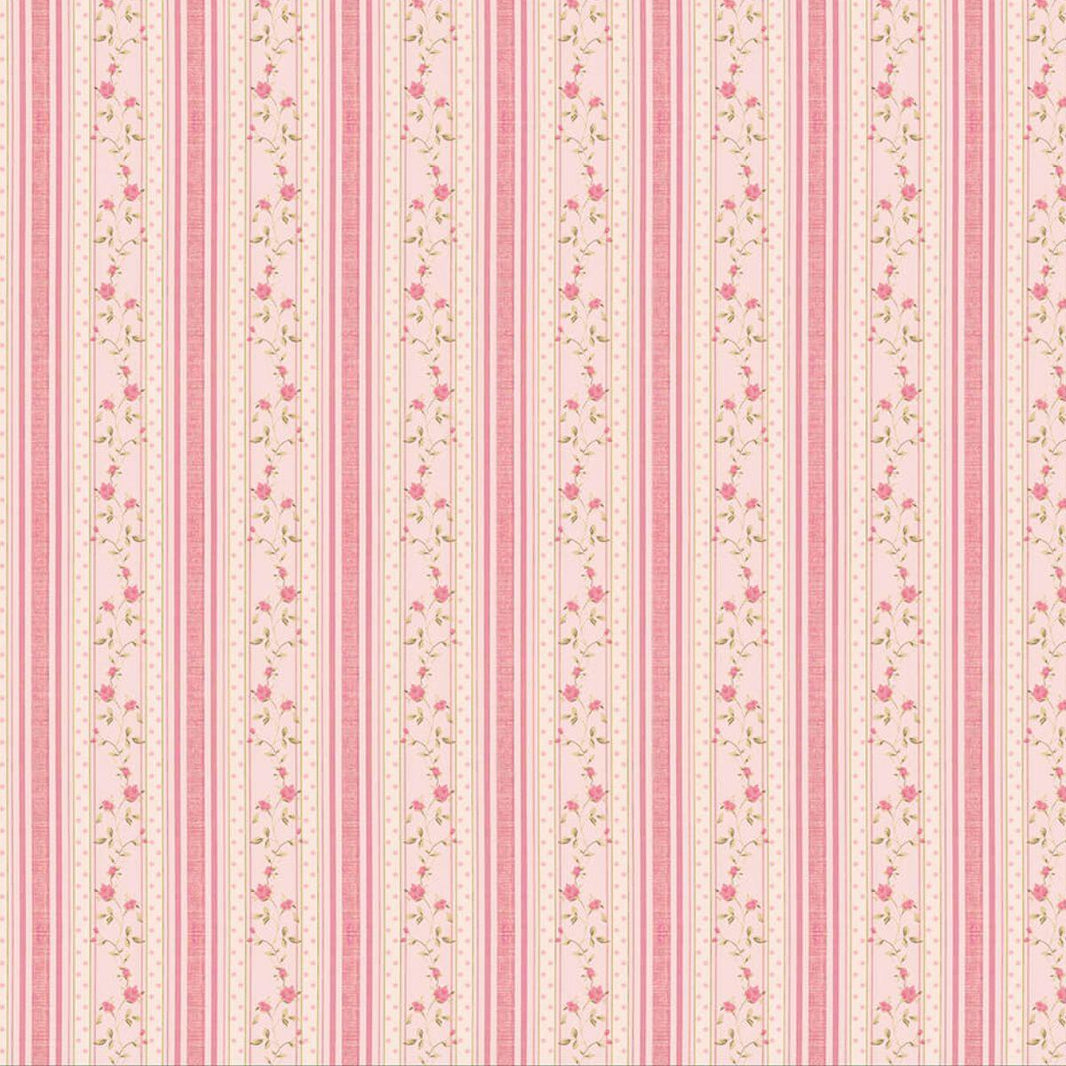 Papel Scrapbook Litoarte SBB-089 Rosas e Listras 30,5x30,5cm - Palácio da Arte