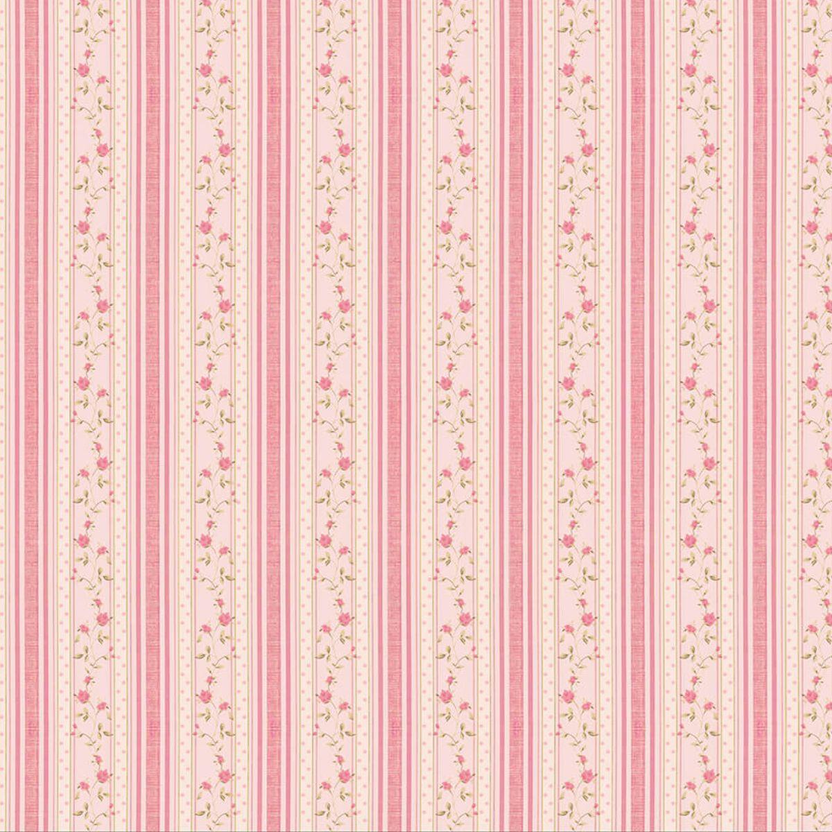 Papel Scrapbook Litoarte SBB-089 Rosas e Listras 30,5x30,5cm - Palácio da Arte