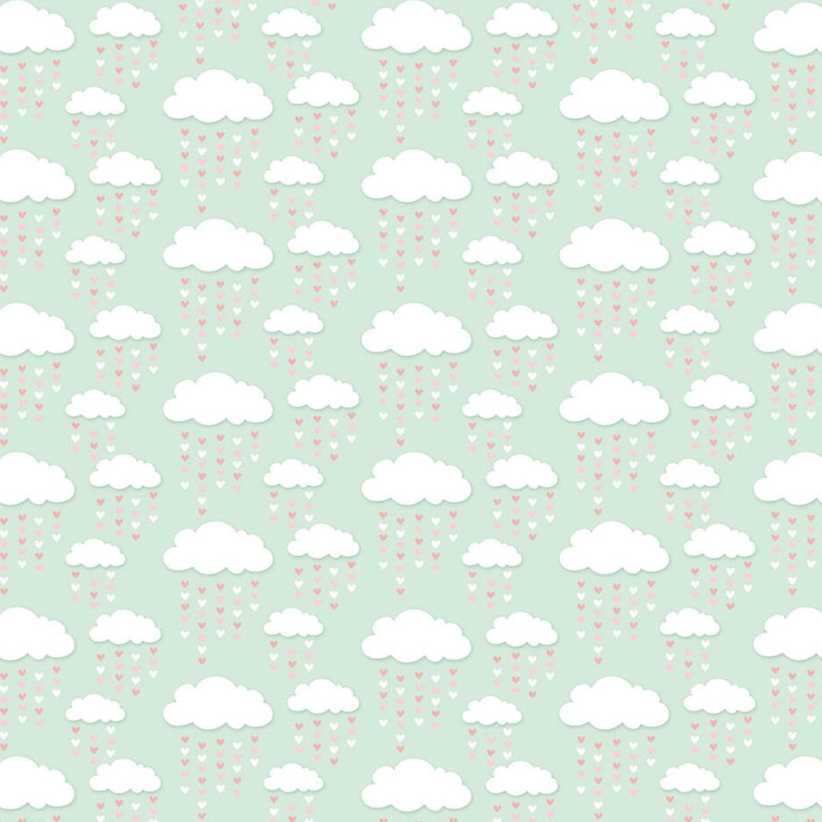 Papel Scrapbook Litoarte SBB-104 Chuva de Corações 30,5x30,5cm - Palácio da Arte