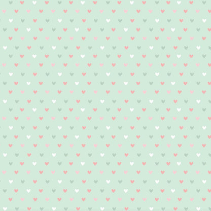 Papel Scrapbook Litoarte SBB-106 Corações 30,5x30,5cm - Palácio da Arte