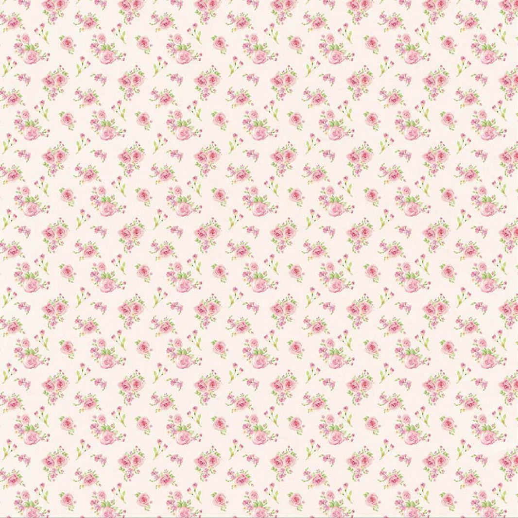 Papel Scrapbook Litoarte SBB-119 Ramos de Rosas 30,5x30,5cm - Palácio da Arte