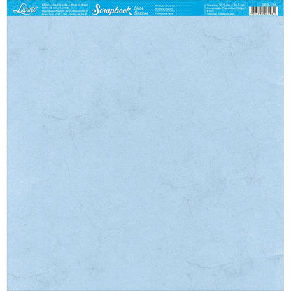 Papel Scrapbook Litoarte SBB-135 Liso Azul 30,5x30,5cm - Palácio da Arte