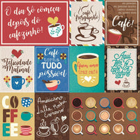 Papel Scrapbook Litoarte SBB-164 Tags Café 30,5x30,5cm - Palácio da Arte