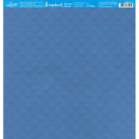 Papel Scrapbook Litoarte SBB-213 Textura Azul 30,5x30,5cm - Palácio da Arte