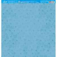 Papel Scrapbook Litoarte SBB-217 Fundo Azul com Flores 30,5x30,5cm - Palácio da Arte