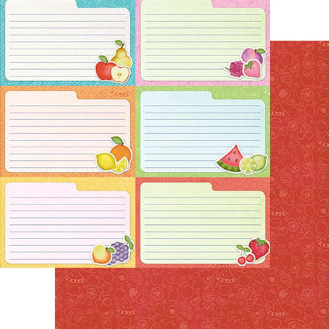 Papel Scrapbook Litoarte SD-0225 Tags Frutas 30,5x30,5cm - Palácio da Arte