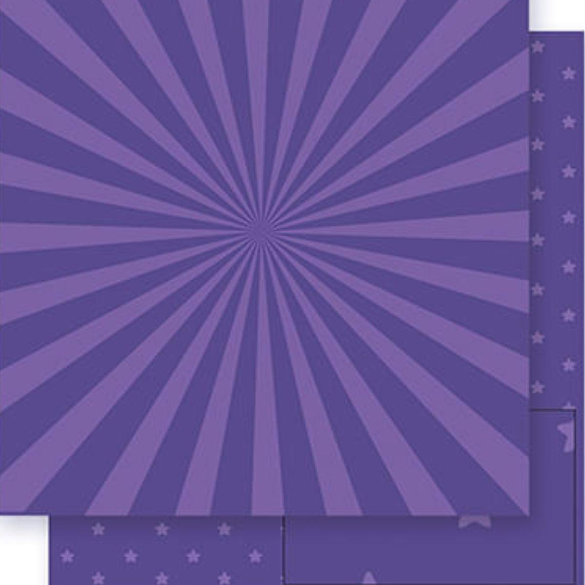 Papel Scrapbook Litoarte SD-0268 Abstrato e Estrela Roxo 30,5x30,5cm - Palácio da Arte