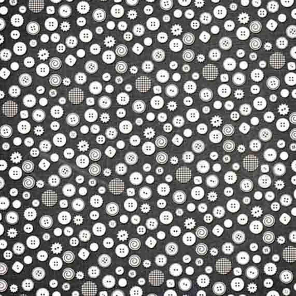 Papel Scrapbook Litoarte SD-038 Costura Preto 30,5x30,5cm - Palácio da Arte