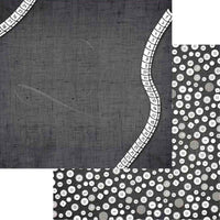 Papel Scrapbook Litoarte SD-038 Costura Preto 30,5x30,5cm - Palácio da Arte