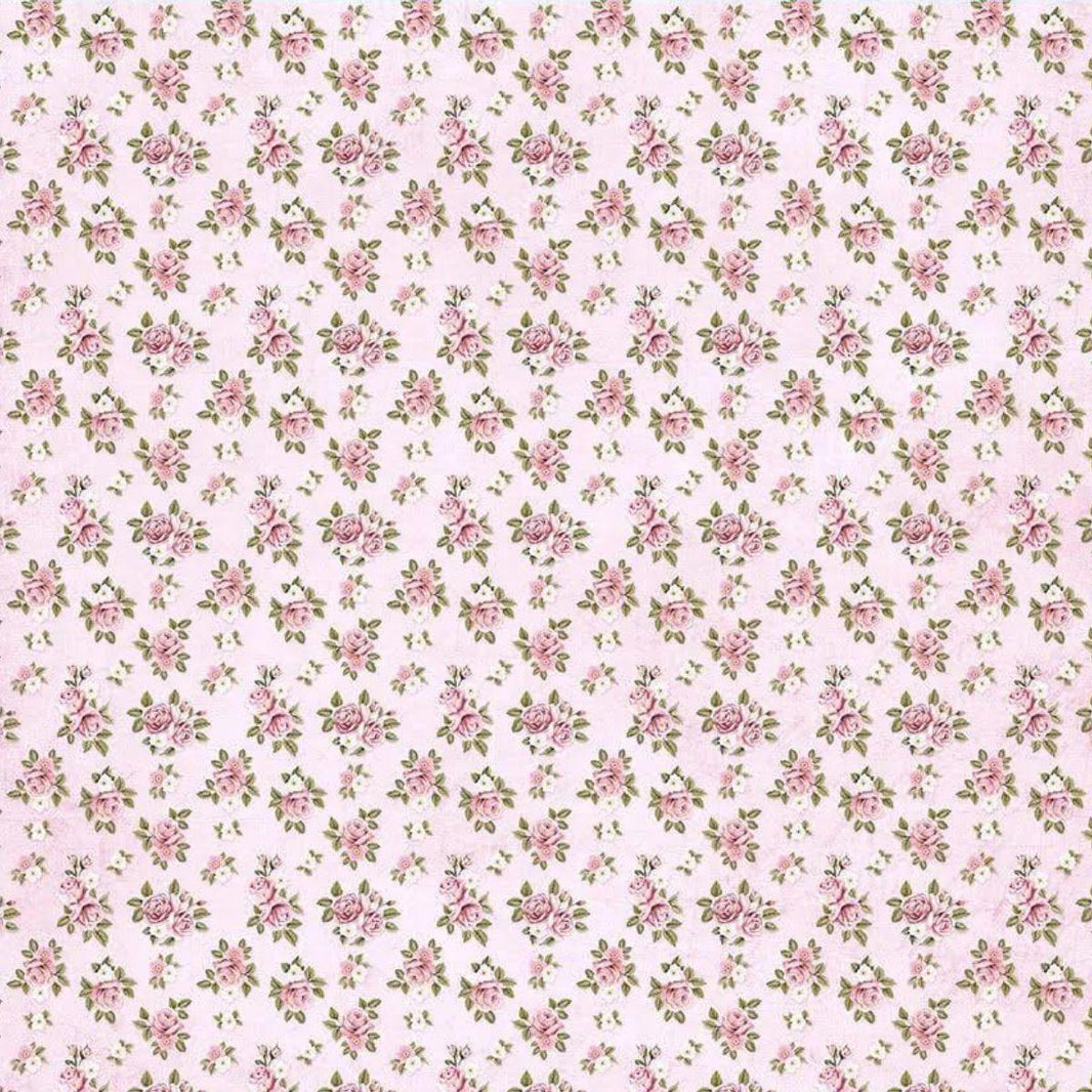 Papel Scrapbook Litoarte SD-0381 Flores e Listras 30,5x30,5cm - Palácio da Arte