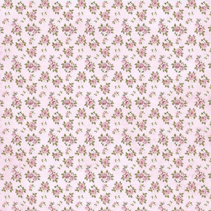Papel Scrapbook Litoarte SD-0381 Flores e Listras 30,5x30,5cm - Palácio da Arte