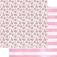 Papel Scrapbook Litoarte SD-0381 Flores e Listras 30,5x30,5cm - Palácio da Arte