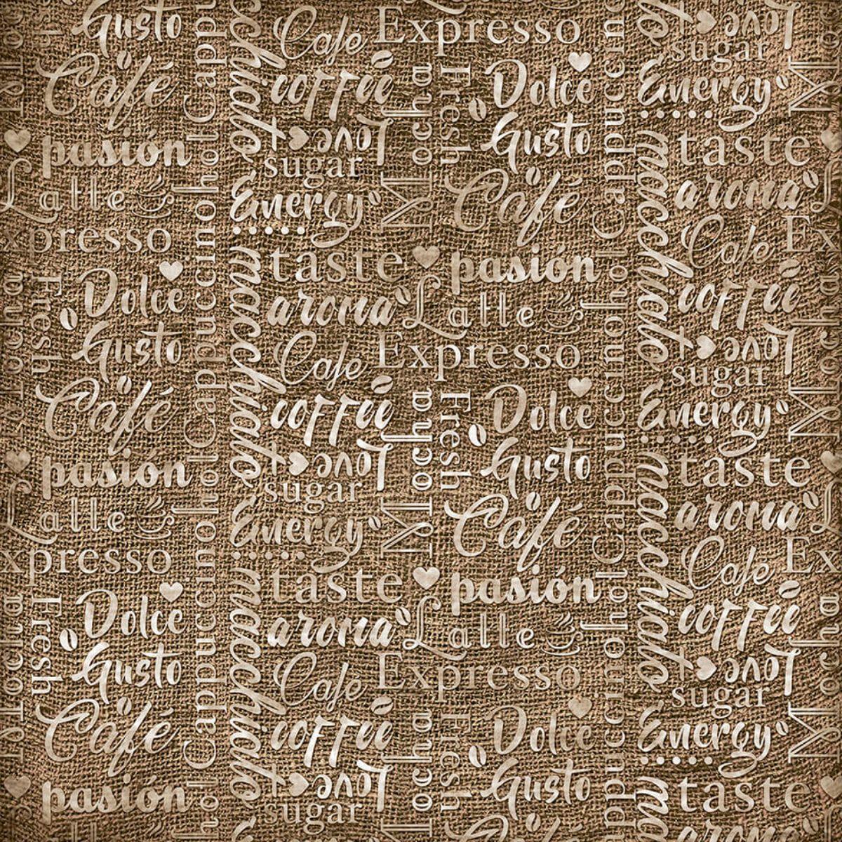 Papel Scrapbook Litoarte SD-0568 Café 30,5x30,5cm - Palácio da Arte
