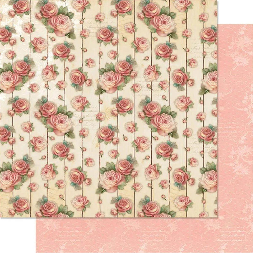 Papel Scrapbook Litoarte SD-0583 Rosas 30,5x30,5cm - Palácio da Arte