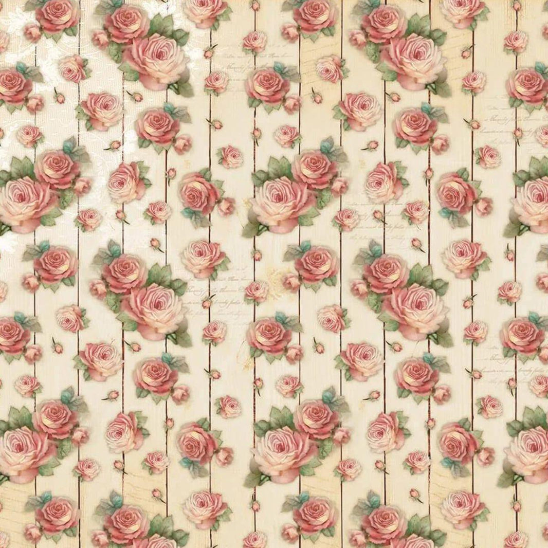Papel Scrapbook Litoarte SD-0583 Rosas 30,5x30,5cm - Palácio da Arte
