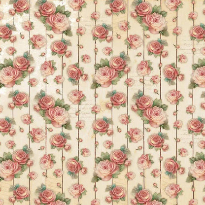Papel Scrapbook Litoarte SD-0583 Rosas 30,5x30,5cm - Palácio da Arte