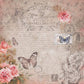 Papel Scrapbook Litoarte SD-0719 Vintage Rosas com Borboletas 30,5x30,5cm - Palácio da Arte