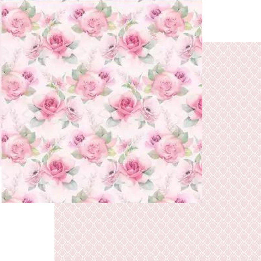 Papel Scrapbook Litoarte SD-0742 Floral Cor de Rosa 30,5x30,5cm - Palácio da Arte