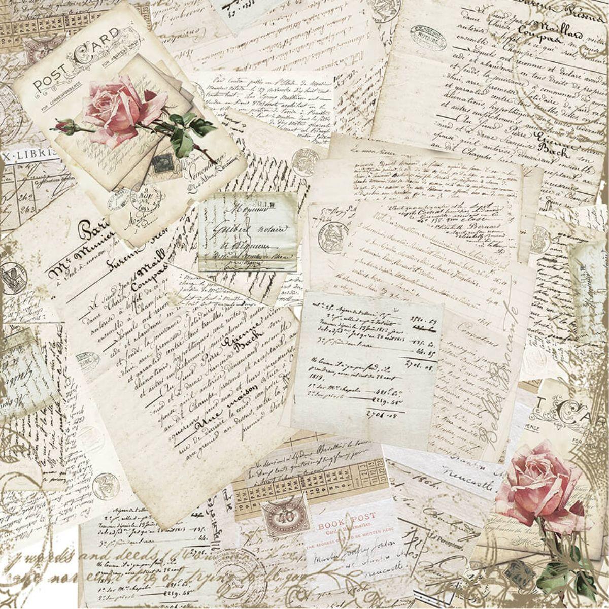 Papel Scrapbook Litoarte SD-0913 Dama e Rosas Vintage 30,5x30,5cm - Palácio da Arte