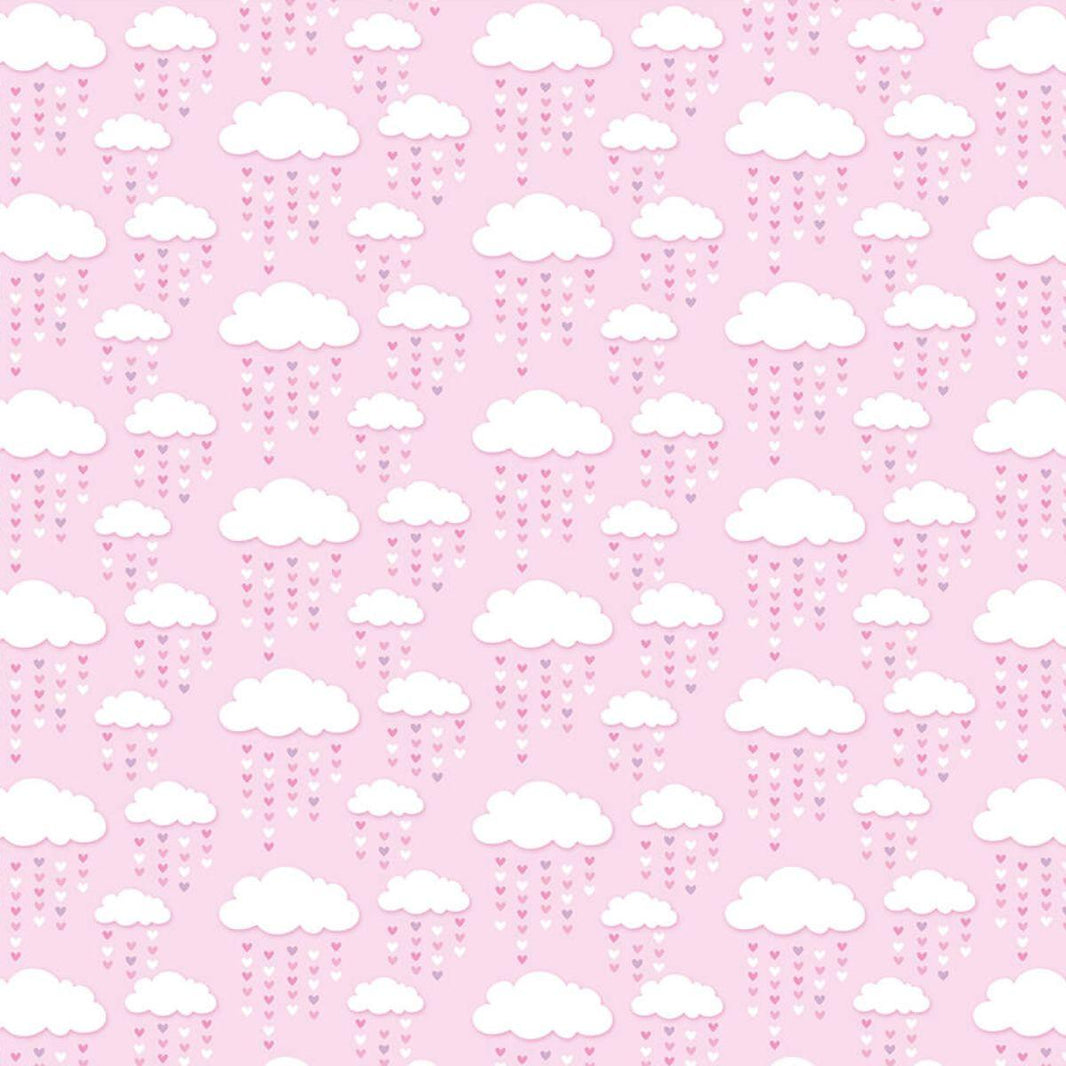 Papel Scrapbook Litoarte SD-0919 Nuvens Chuva de Corações 30,5x30,5cm - Palácio da Arte