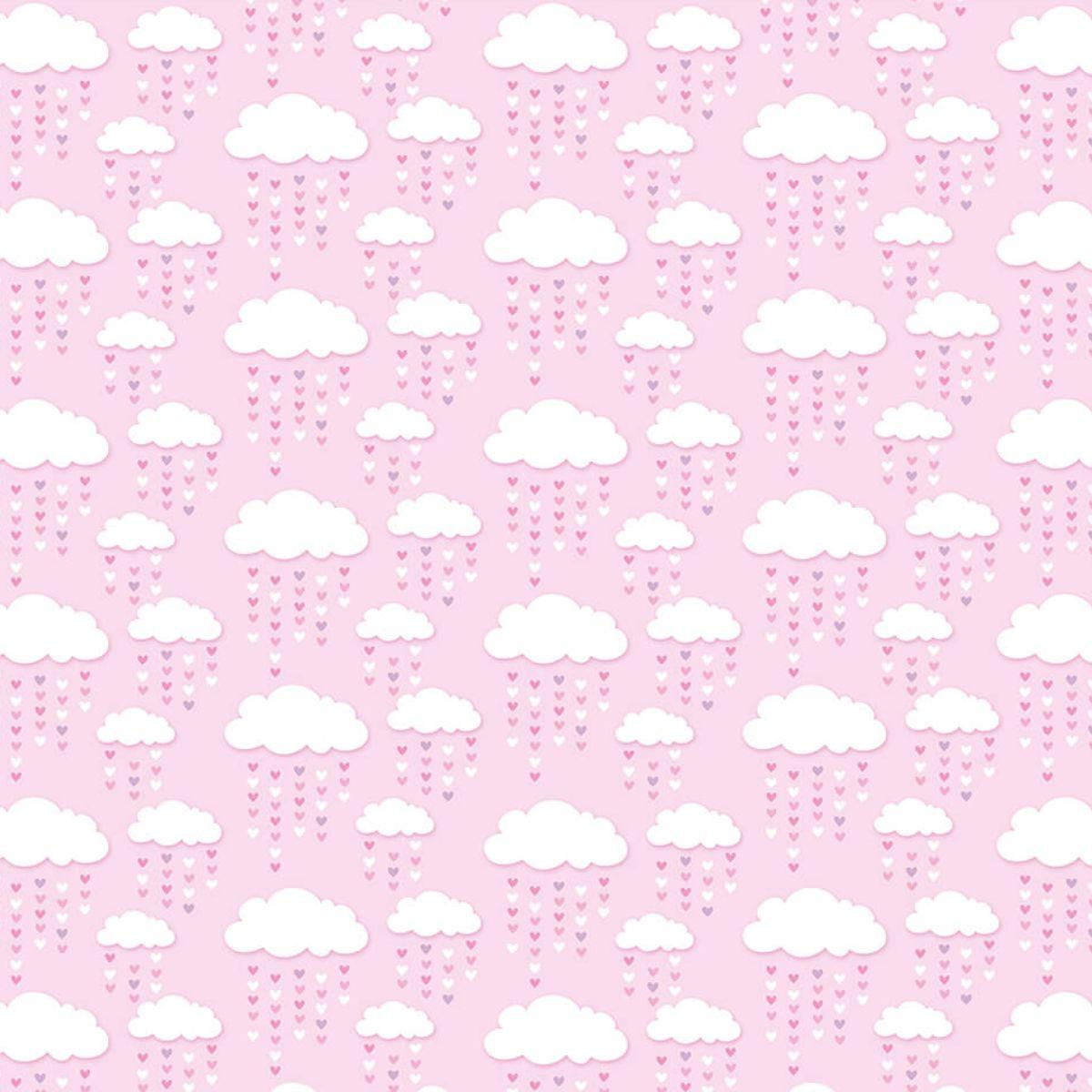 Papel Scrapbook Litoarte SD-0919 Nuvens Chuva de Corações 30,5x30,5cm - Palácio da Arte