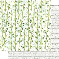 Papel Scrapbook Litoarte SD-1077 Bambu Folhas 30,5x30,5cm - Palácio da Arte