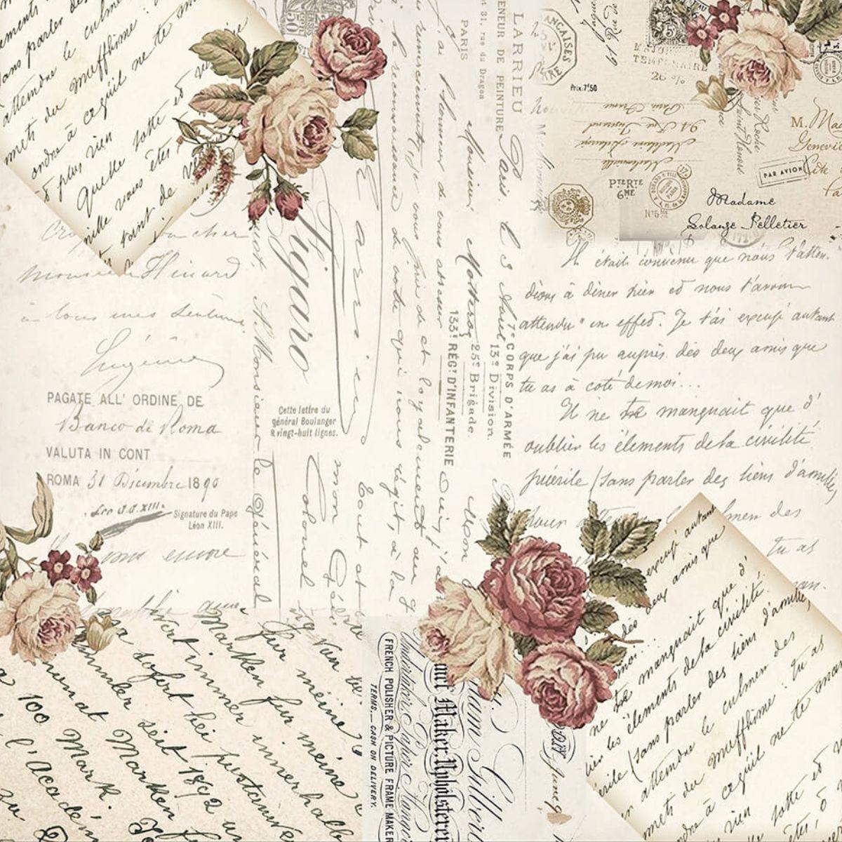 Papel Scrapbook Litoarte SD-1090 Dama e Rosas 30,5x30,5cm - Palácio da Arte