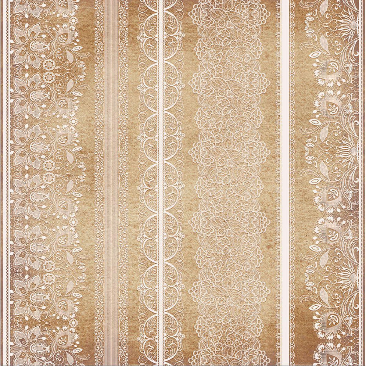 Papel Scrapbook Litoarte SD-1123 Rosas e Rendas 30,5x30,5cm - Palácio da Arte