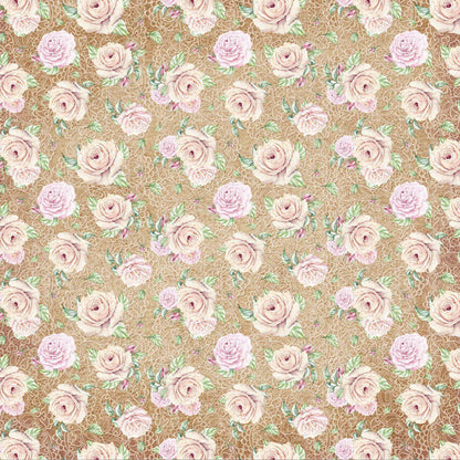 Papel Scrapbook Litoarte SD-1123 Rosas e Rendas 30,5x30,5cm - Palácio da Arte