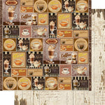 Papel Scrapbook Litoarte SD-1126 Tags Café 30,5x30,5cm - Palácio da Arte