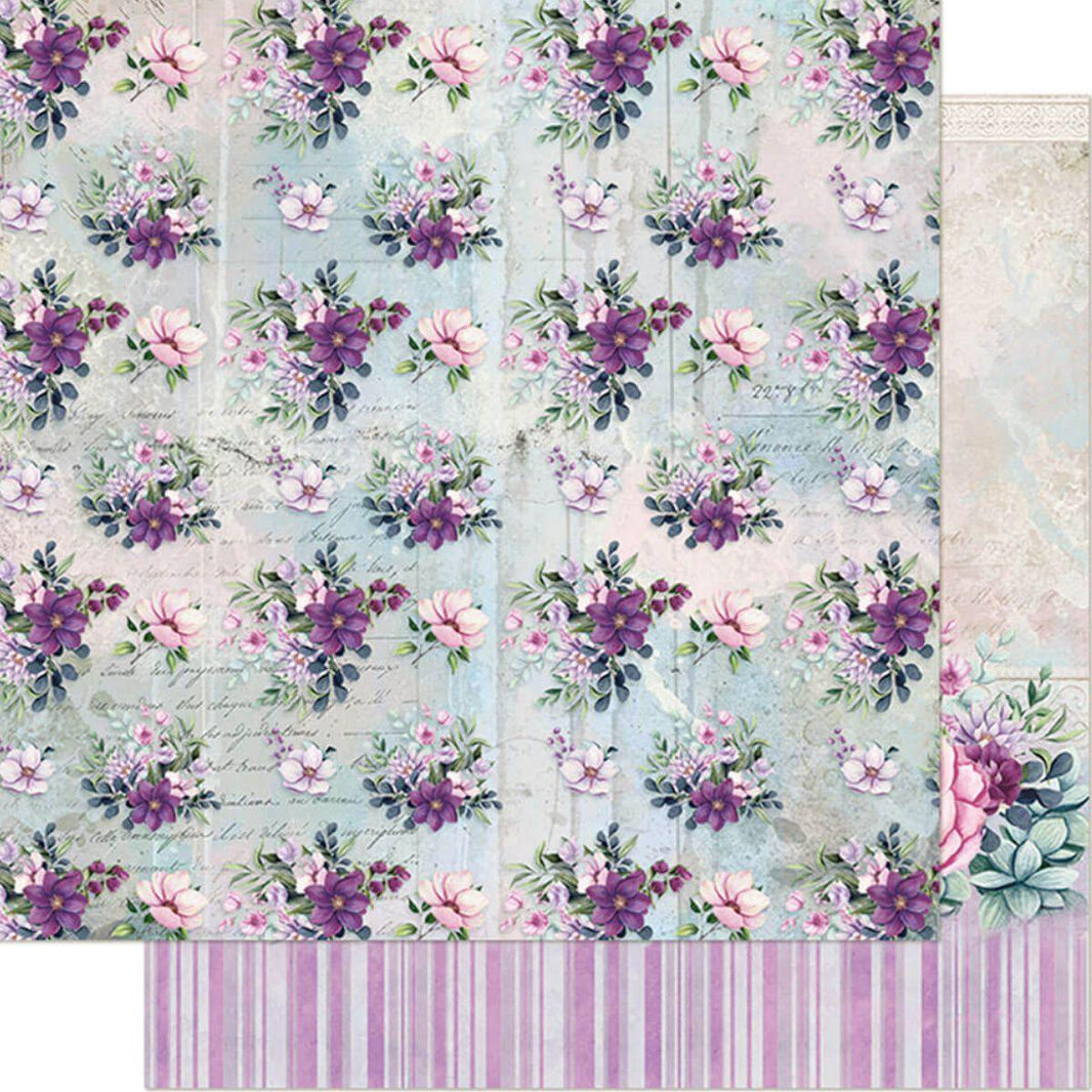 Papel Scrapbook Litoarte SD-1144 Flores 30,5x30,5cm - Palácio da Arte