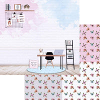 Papel Scrapbook Litoarte SD-1149 Home Office 30,5x30,5cm - Palácio da Arte