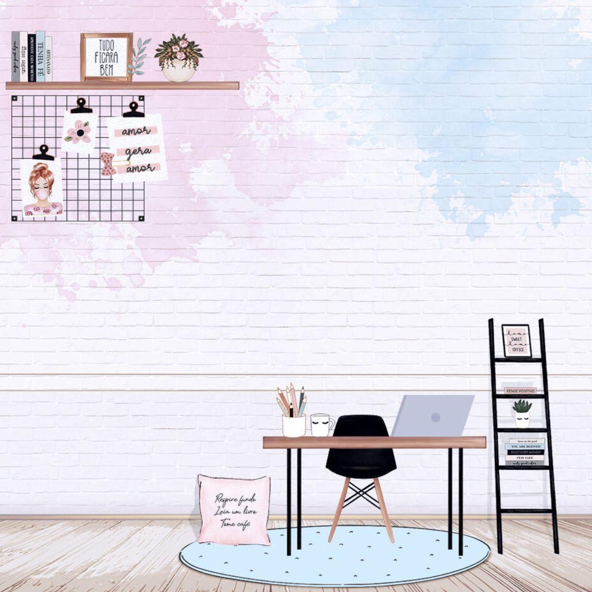 Papel Scrapbook Litoarte SD-1149 Home Office 30,5x30,5cm - Palácio da Arte